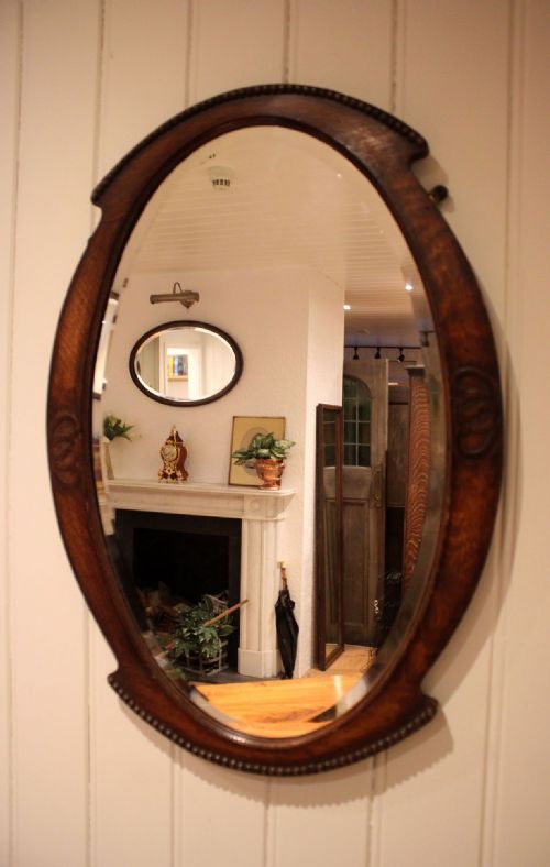 OAK OVAL WALL MIRROR - ADDITIONAL PHOTO 3