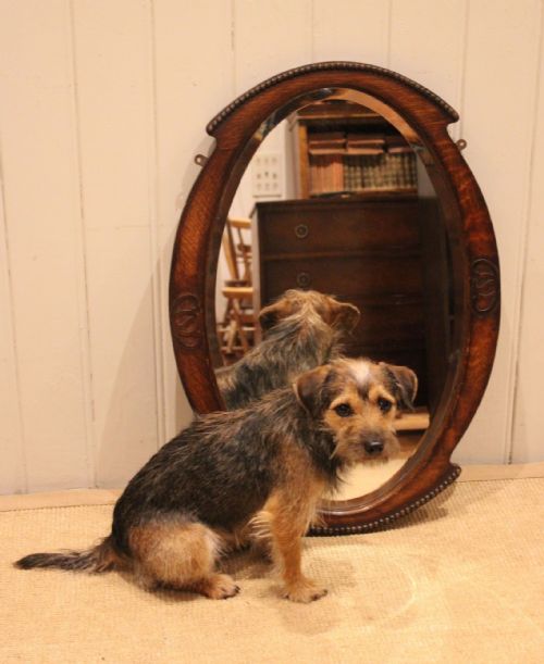 OAK OVAL WALL MIRROR - ADDITIONAL PHOTO 4