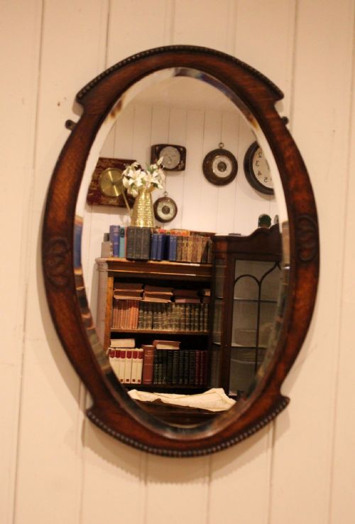 OAK OVAL WALL MIRROR - ADDITIONAL PHOTO 5