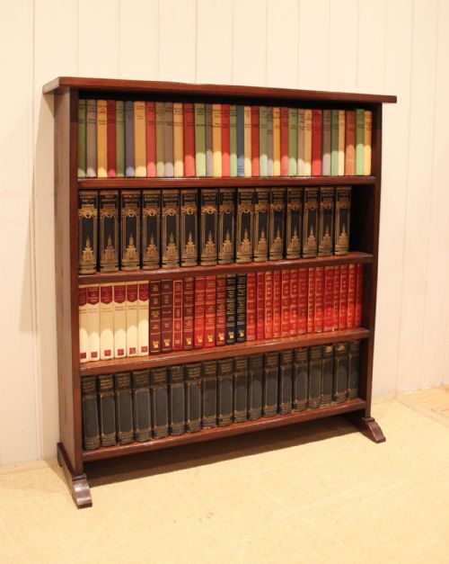 Edwardian Mahogany Open Bookcase