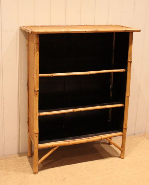 Late 19th Century Bamboo Open Bookcase