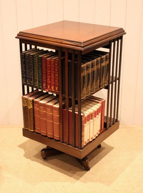 Edwardian Mahogany Revolving Bookcase
