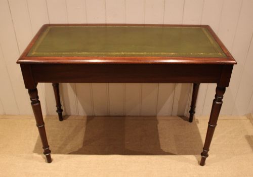 Mahogany Leather Top Hall Table