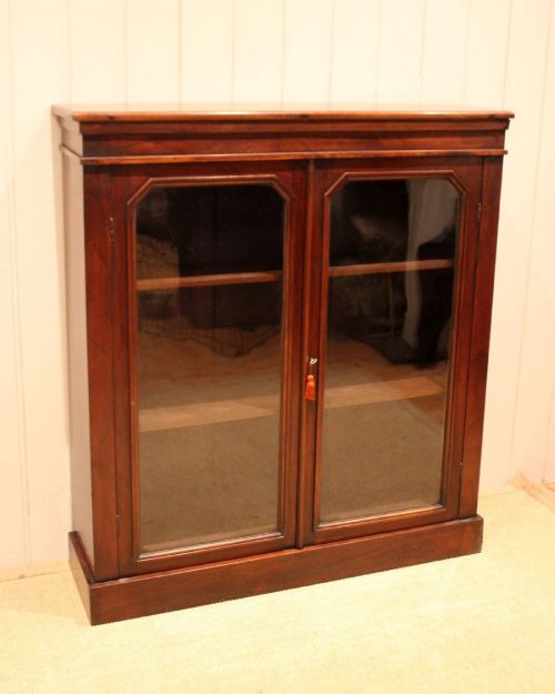 LATE 19TH CENTURY MAHOGANY GLAZED MAHOGANY BOOKCASE - ADDITIONAL PHOTO 1