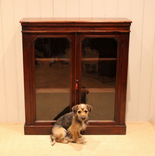 LATE 19TH CENTURY MAHOGANY GLAZED MAHOGANY BOOKCASE - ADDITIONAL PHOTO 7