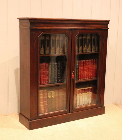 LATE 19TH CENTURY MAHOGANY GLAZED MAHOGANY BOOKCASE - ADDITIONAL PHOTO 8