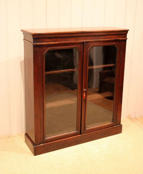 LATE 19TH CENTURY MAHOGANY GLAZED MAHOGANY BOOKCASE - ADDITIONAL PHOTO 11