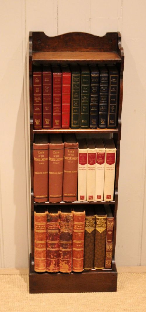 Small Oak Open Bookcase View III