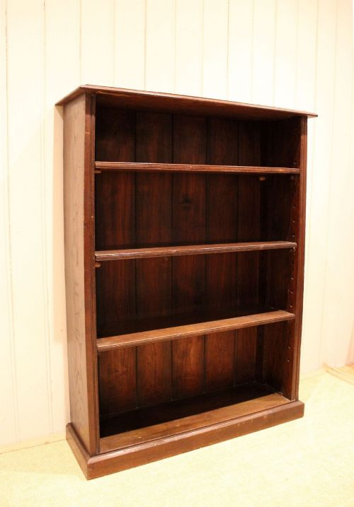 Victorian Oak Open Bookcase