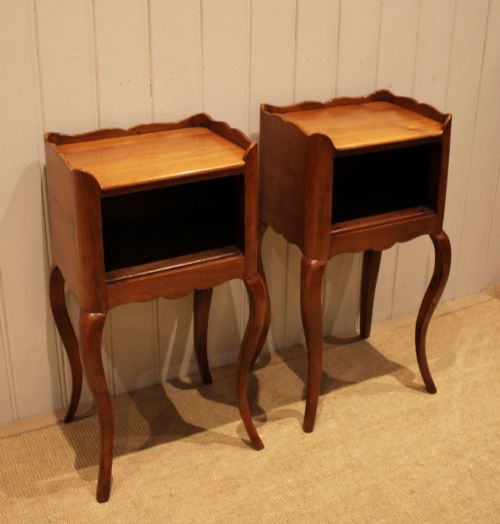 PAIR OF FRENCH CHERRY WOOD BEDSIDE CABINETS - ADDITIONAL PHOTO 10