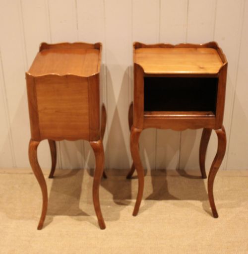 PAIR OF FRENCH CHERRY WOOD BEDSIDE CABINETS - ADDITIONAL PHOTO 11