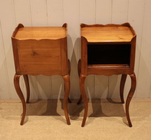 PAIR OF FRENCH CHERRY WOOD BEDSIDE CABINETS - ADDITIONAL PHOTO 12