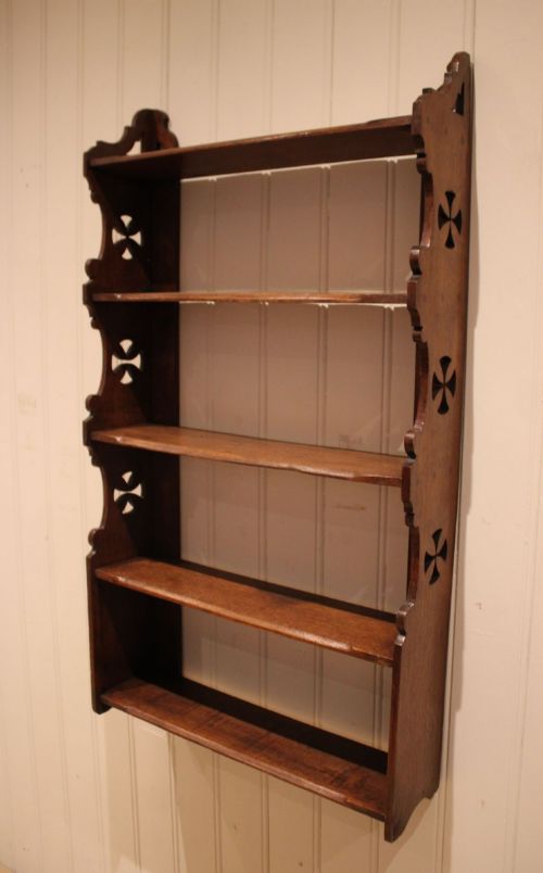 fig 1. Late 19th Century Oak Wall Shelves