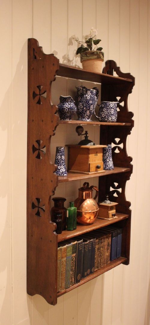 Late 19th Century Oak Wall Shelves View X