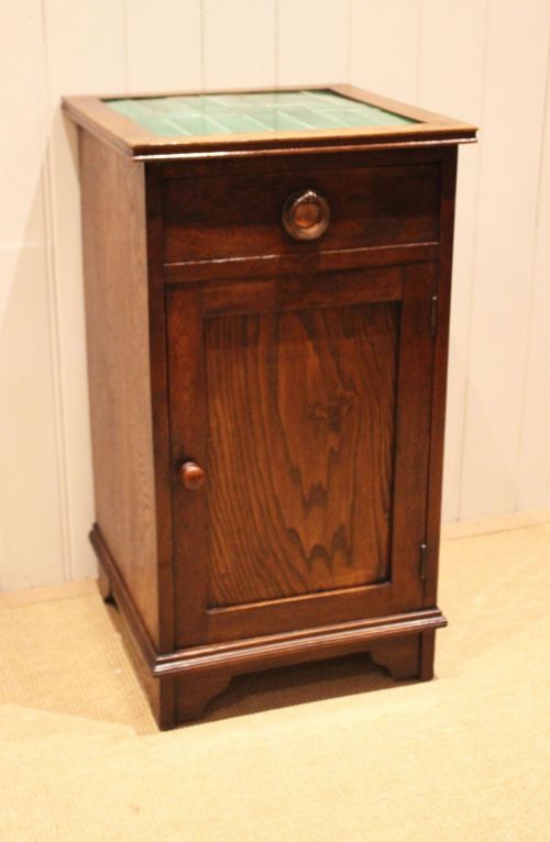 OAK ARTS CRAFTS TILE TOP CABINET - ADDITIONAL PHOTO 4