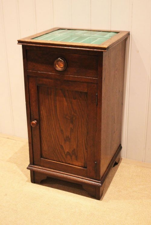 OAK ARTS CRAFTS TILE TOP CABINET - ADDITIONAL PHOTO 5