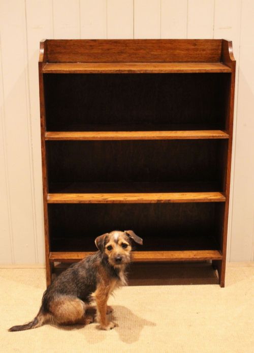 GOLDEN OAK OPEN BOOKCASE - ADDITIONAL PHOTO 3