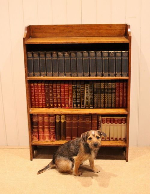 GOLDEN OAK OPEN BOOKCASE - ADDITIONAL PHOTO 6