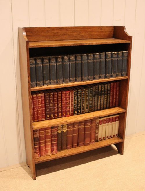 GOLDEN OAK OPEN BOOKCASE - ADDITIONAL PHOTO 10