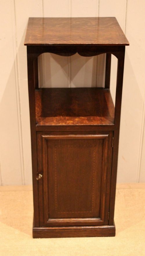 EDWARDIAN OAK BEDSIDE CABINET - ADDITIONAL PHOTO 1