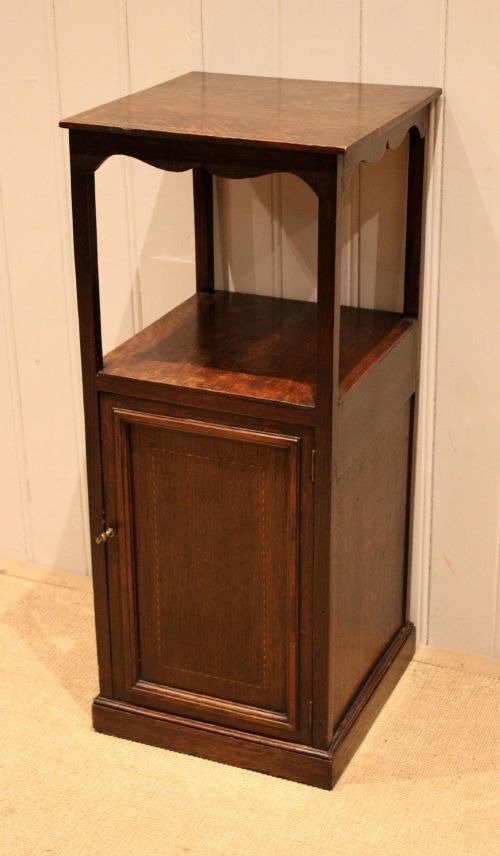 EDWARDIAN OAK BEDSIDE CABINET - ADDITIONAL PHOTO 6