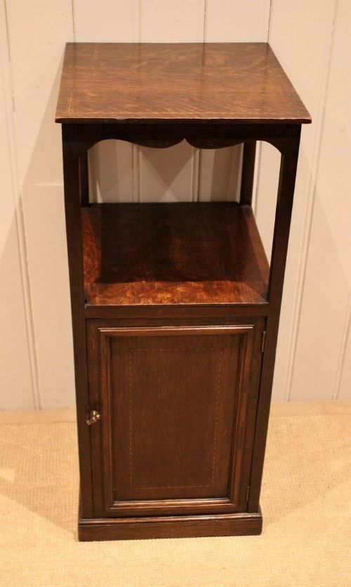 EDWARDIAN OAK BEDSIDE CABINET - ADDITIONAL PHOTO 7