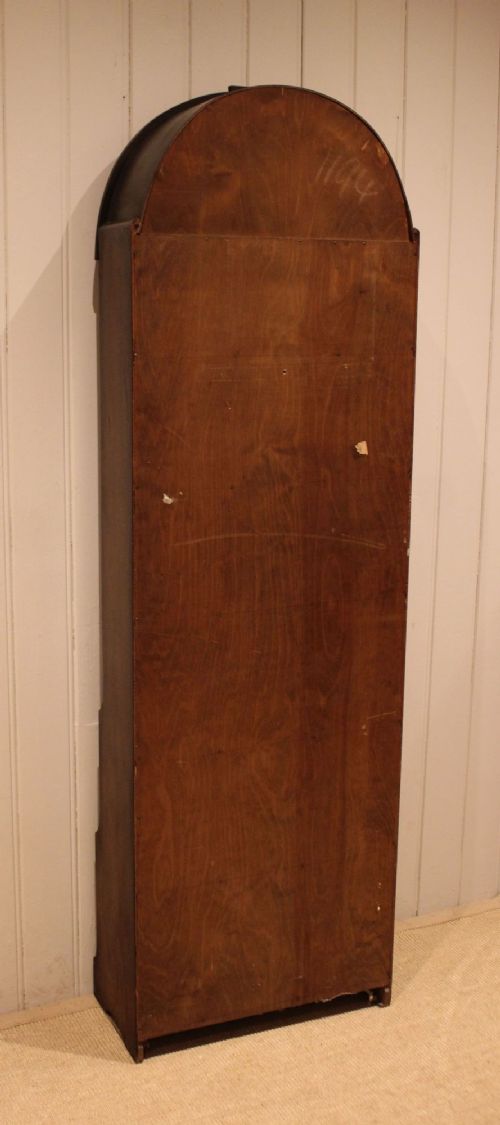 Tall Oak Arch Top Open Bookcase View XII