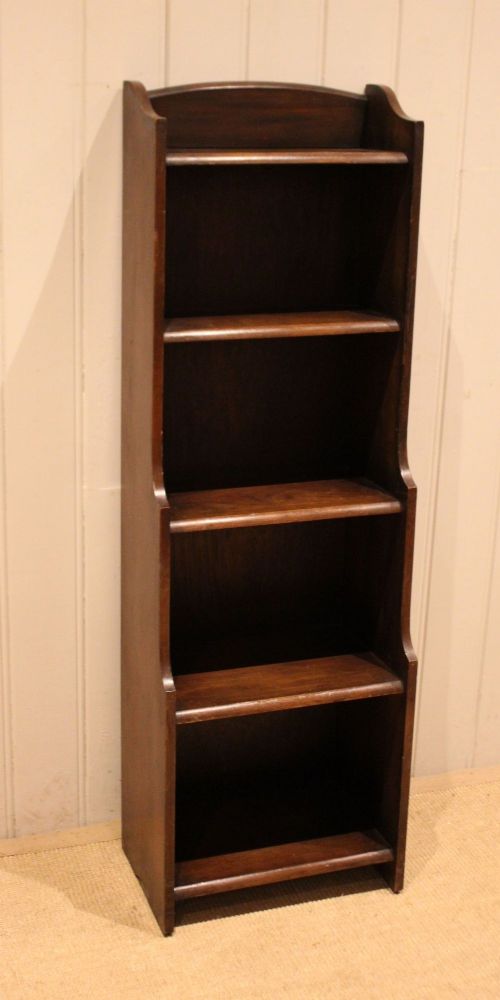 fig 1. Walnut Open Graduated Bookcase