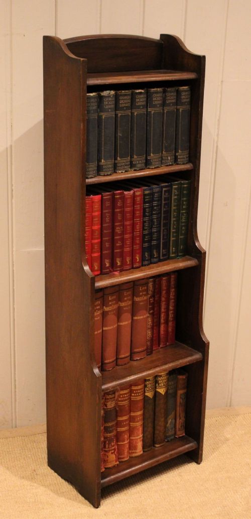 Walnut Open Graduated Bookcase View III