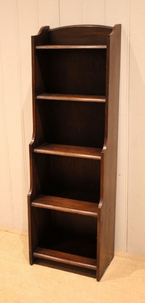Walnut Open Graduated Bookcase View IV