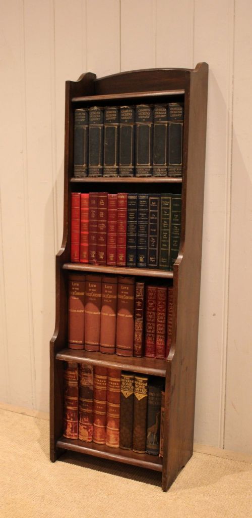 Walnut Open Graduated Bookcase View V