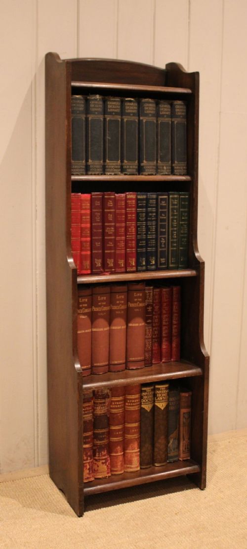 Walnut Open Graduated Bookcase View VII