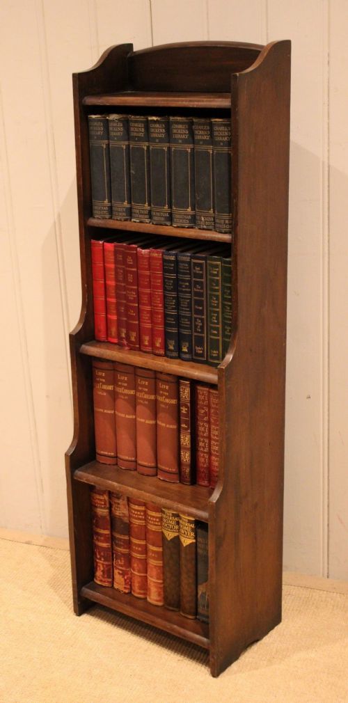 Walnut Open Graduated Bookcase View IX