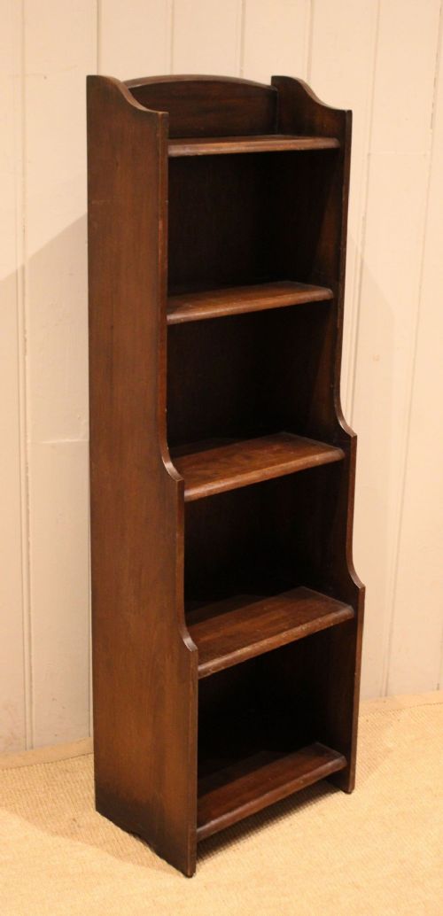 Walnut Open Graduated Bookcase View XI