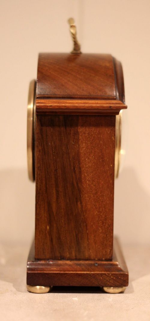 Mahogany Arch Top Timepiece Mantel Clock View IX