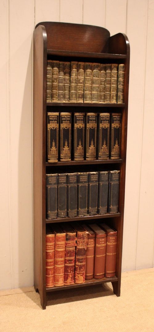 Small Oak Open Bookcase View III