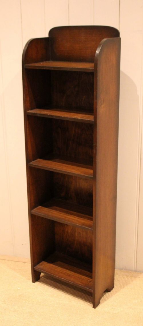 Small Oak Open Bookcase View VIII