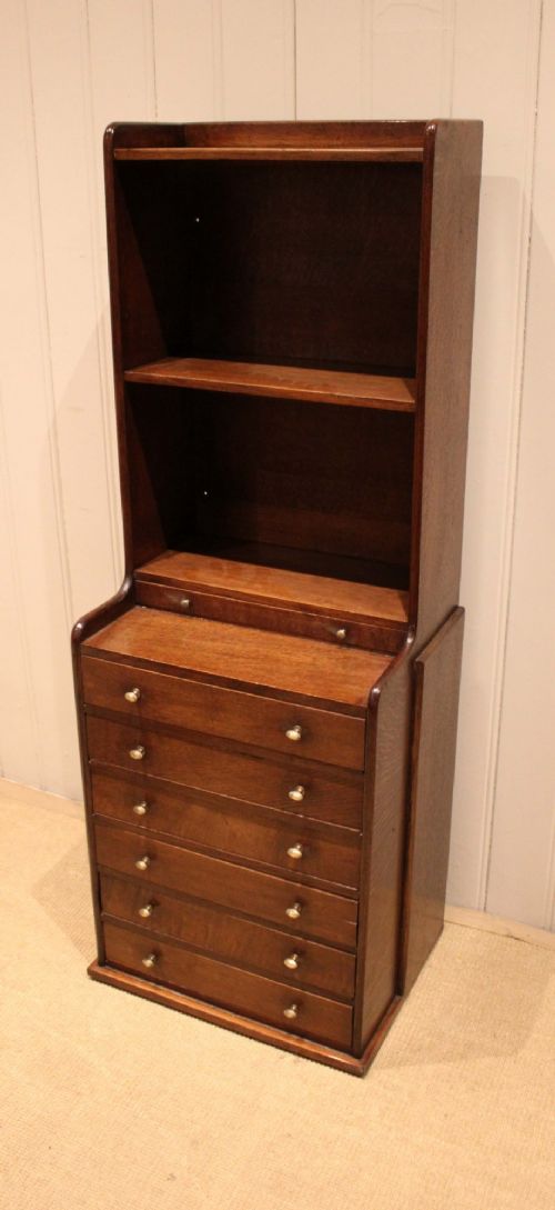 Unusual Oak Cabinet Bookcase View VI