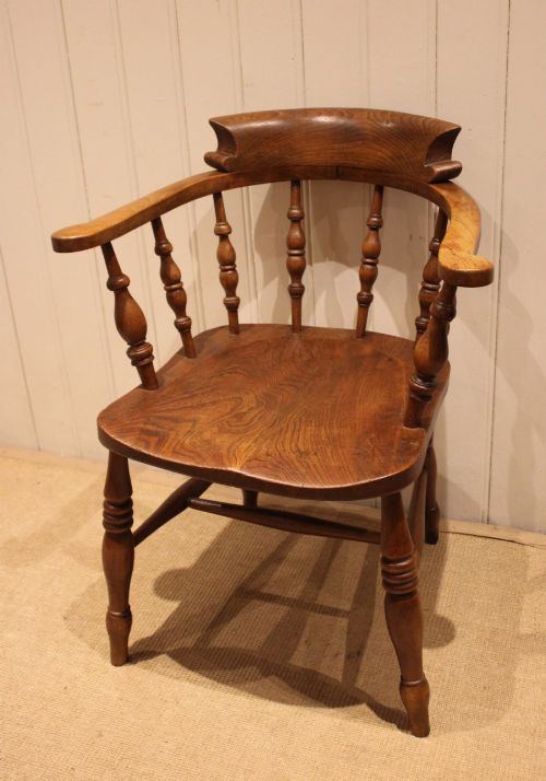 LATE 19TH CENTURY SMOKERS BOW ARMCHAIR - ADDITIONAL PHOTO 2