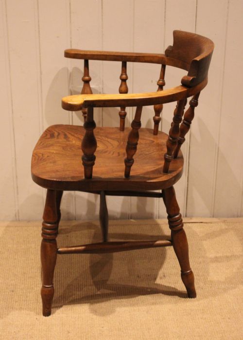 LATE 19TH CENTURY SMOKERS BOW ARMCHAIR - ADDITIONAL PHOTO 6