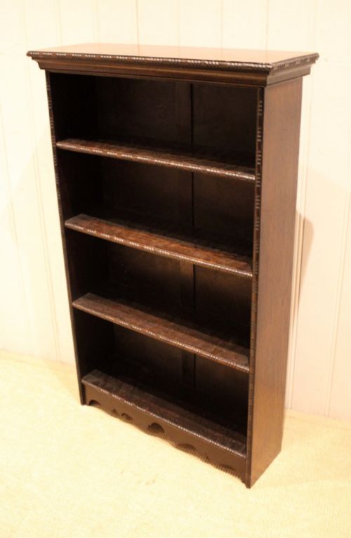 OAK BEADED EDGE OPEN BOOKCASE - ADDITIONAL PHOTO 1