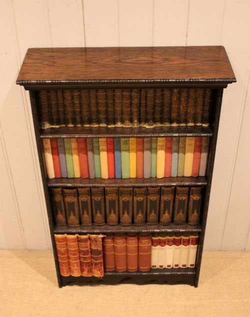 OAK BEADED EDGE OPEN BOOKCASE - ADDITIONAL PHOTO 6
