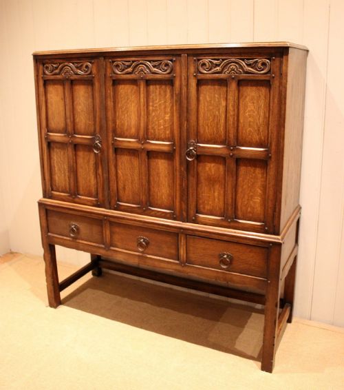 SOLID OAK SIDE CABINET - ADDITIONAL PHOTO 1