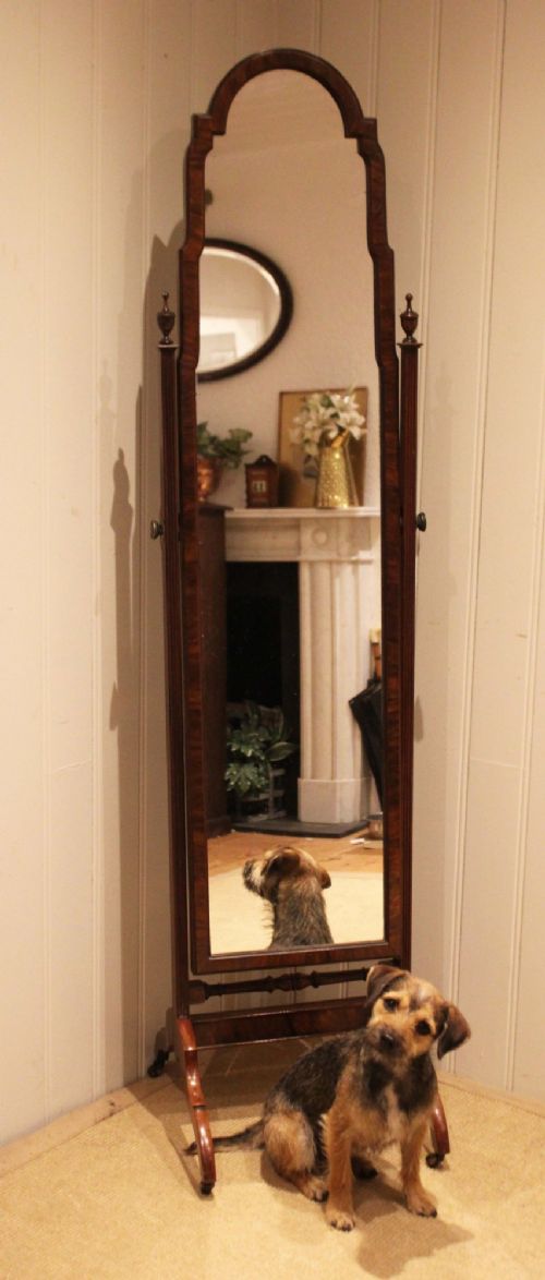 Walnut Cheval Mirror View III
