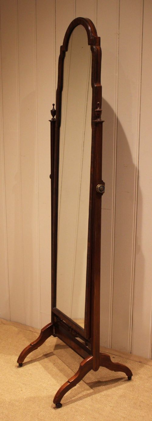 Walnut Cheval Mirror View IV