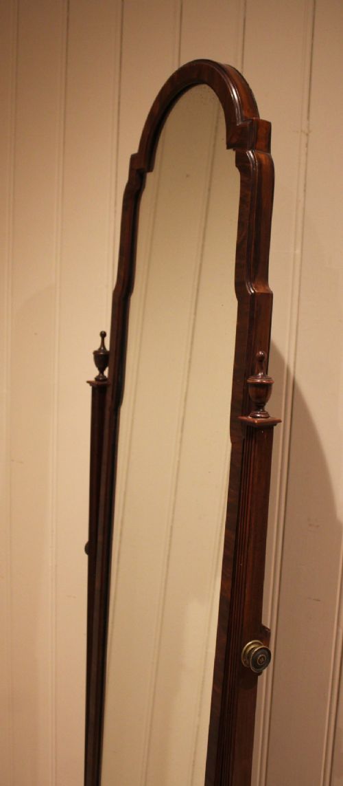 Walnut Cheval Mirror View VII