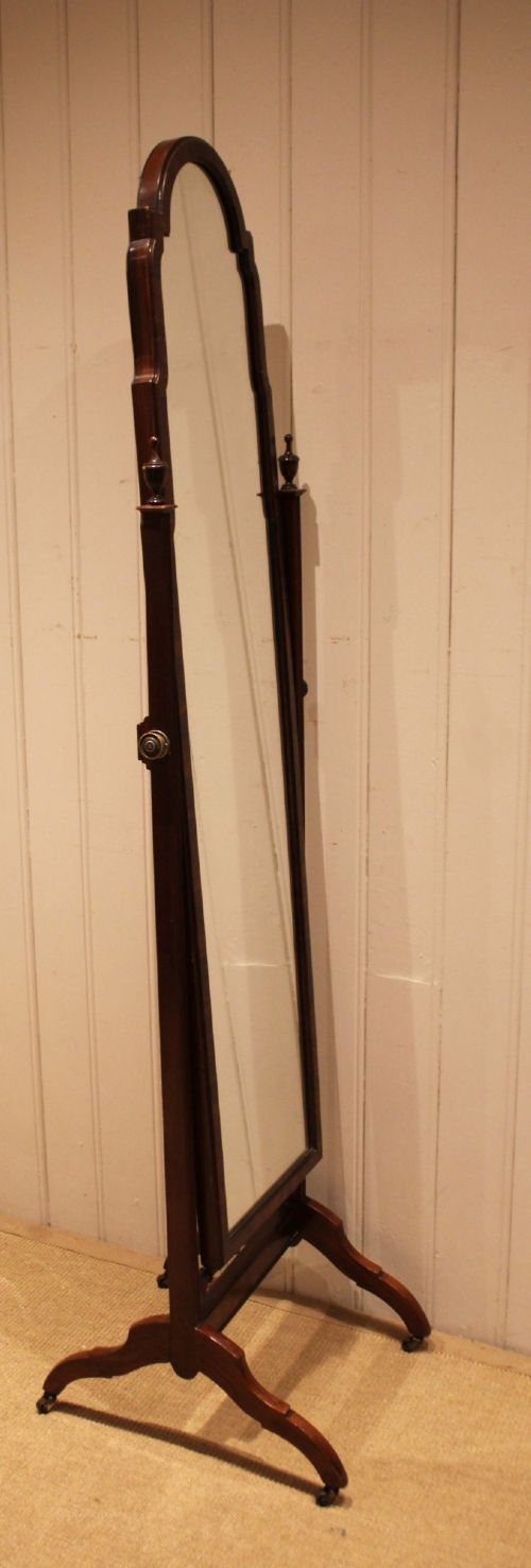 Walnut Cheval Mirror View IX