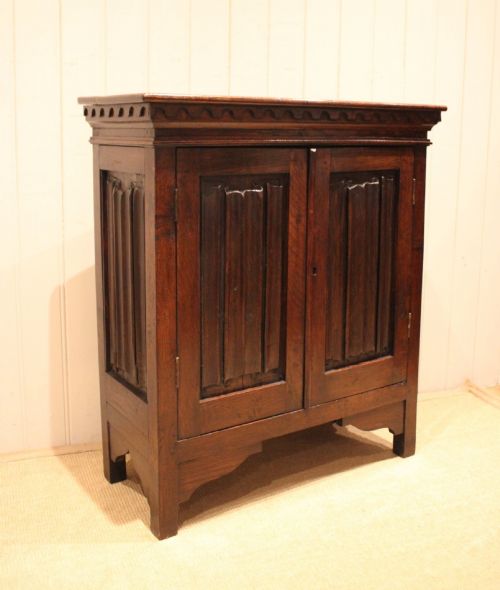 fig 1. Mid 19th Century Solid Oak Side Cabinet