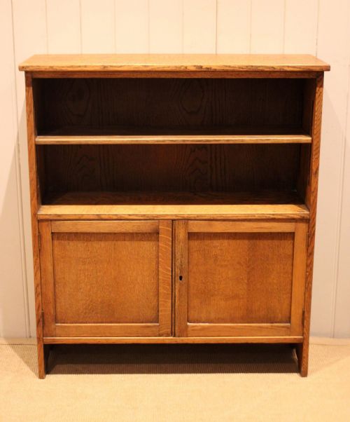 fig 1. Light Oak Cabinet Bookcase
