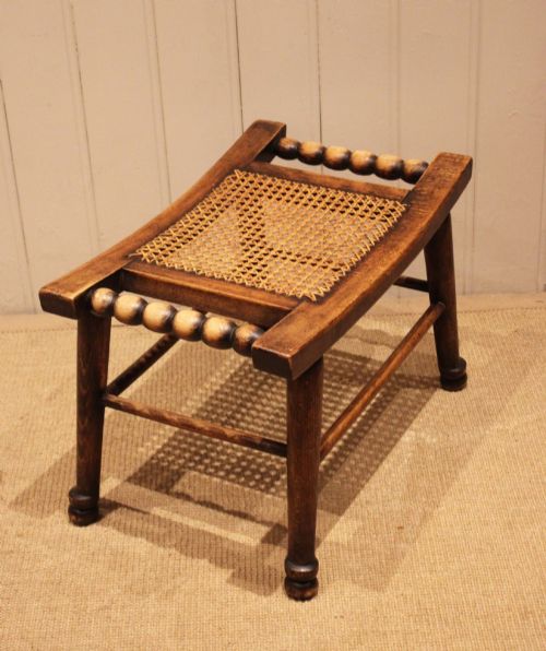 TURNED BEECH CANE SEAT STOOL - ADDITIONAL PHOTO 11